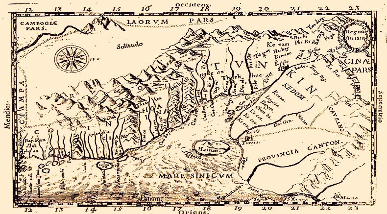 Lehen mendebaldeko Annam mapak 1651 - Holylandvietnamstudies.com